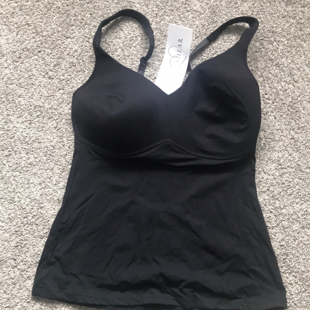 Rhonda Shear Shapewear Top, Sz M, Black